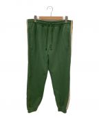 GUCCIグッチ）の古着「Cotton Jogging Pant Jersey Trousers」｜グリーン×ベージュ