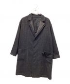 Y'sワイズ）の古着「NEPPY HERRINGBONE LEFT COLLAR SLIT JACKET」｜ブラック