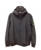 STONE ISLANDストーンアイランド）の古着「裏フリース フルジップ ソフトシェル ジャケット」｜ブラック