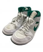 NIKEナイキ）の古着「AIR JORDAN 1 MID WHITE MYSTIC GREEN」｜ホワイト×グリーン