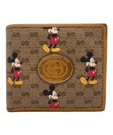 GUCCI×DISNEY（グッチ×ディズニー）の古着「GUCCI×DISNEY 2つ折り財布」｜ブラウン