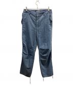 AURALEEオーラリー）の古着「WOOL LINEN TWILL FIELD PANTS」｜ブルー