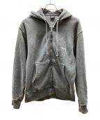 stussyステューシー）の古着「SMOOTH STOCK ZIP HOODIE PIGMENT DYED」｜グレー