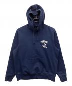 stussyステューシー）の古着「Stock Crown Hoodie」｜ネイビー