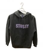 stussyステューシー）の古着「90'sプルオーバーロゴパーカー」｜グレー