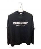 BURBERRYバーバリー）の古着「LANSLOW スウェットシャツ」｜ブラック×ホワイト