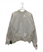 CAMPERカンペール）の古着「CROSS KNIT CREW-NECK SWEAT」｜グレー