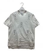 Thom Browneトムブラウン）の古着「White Midweight Jersey Half Drop Mr. Thom Icon Print Tee」｜ホワイト