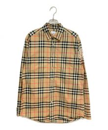 BURBERRY（バーバリー）の古着「20AW アームロゴプリントノヴァチェックシャツ」｜ベージュ