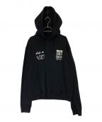 OFFWHITEオフホワイト）の古着「Monalisa Graphic Print Hoodie」｜ブラック