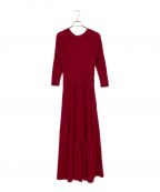 BORDERS at BALCONYボーダーズアットバルコニー）の古着「JERSEY MAXI DRESS」｜レッド