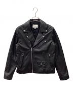 BEAUTY&YOUTHビューティーアンドユース）の古着「LAMB LEATHER DOUBLE JACKET」｜ブラック