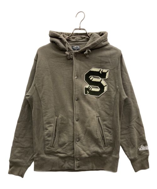 stussy（ステューシー）stussy (ステューシー) パーカー カーキ サイズ:Lの古着・服飾アイテム