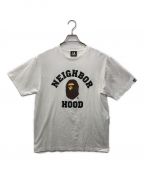 A BATHING APE ×NEIGHBORHOODアベイシングエイプ×ネイバーフッド）の古着「プリントTシャツ」｜ホワイト