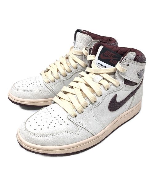 NIKE（ナイキ）NIKE (ナイキ) A Ma Maniere (ア・マ・マニエール) スニーカー AIR JORDAN 1 RETRO HIGH OG SP(エア ジョーダン 1 レトロ ハイ OG SP) ホワイト×ブラウン サイズ:24の古着・服飾アイテム