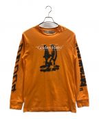 OFFWHITEオフホワイト）の古着「ロングスリーブカットソー Slim Fit Cartoon Golden Ratio T-shirt（スリム フィット カートゥーン ゴールデン レイシオ T-シャツ）」｜オレンジ