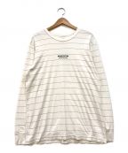 SUPREMEシュプリーム）の古着「Logo Stripe L/S Top」｜ホワイト×ブラック