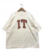 blurhms ROOTSTOCKブラームスルーツストック）の古着「IT-M プリントTシャツ」｜アイボリー