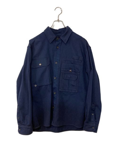 Acne studios（アクネ ストゥディオス）Acne studios (アクネストゥディオス) Cotton Twill Overshirt ネイビー サイズ:48の古着・服飾アイテム