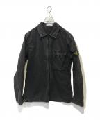 STONE ISLANDストーンアイランド）の古着「OLD EFFECT CANVAS OVERSHIRT」｜ブラック