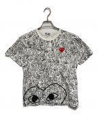 PLAY COMME des GARCONSプレイ コムデギャルソン）の古着「プリントTシャツ」｜ホワイト