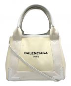 BALENCIAGAバレンシアガ）の古着「ネイビーカバスXS」｜ホワイト