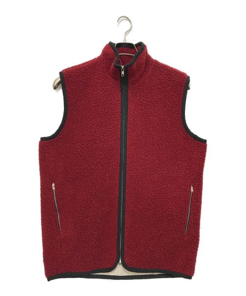 CAMIEL FORTGENS（カミエルフォートヘンス）CAMIEL FORTGENS (カミエルフォートヘンス) FLEECE VEST  レッド サイズ:Mの古着・服飾アイテム