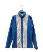 RAF SIMONSラフシモンズ）の古着「Cotton Switching Shirt」｜ブルー