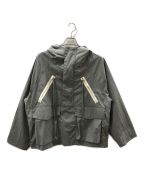 My Beautiful Landletマイビューティフルランドレット）の古着「NYLON DYED TAFFETA ANORAK HOODIE」｜グレー