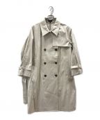 theoryセオリー）の古着「Sleek Trench DBL BR Trench」｜アイボリー