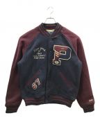 POLO RALPH LAURENポロ・ラルフローレン）の古着「TOWN & COUNTRY VARSITY JACKET」｜ボルドー