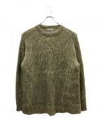 Yohji Yamamoto pour hommeヨウジヤマモト プールオム）の古着「10G HALF CARDIGAN FUR FINISH CREW NECK」｜カーキ