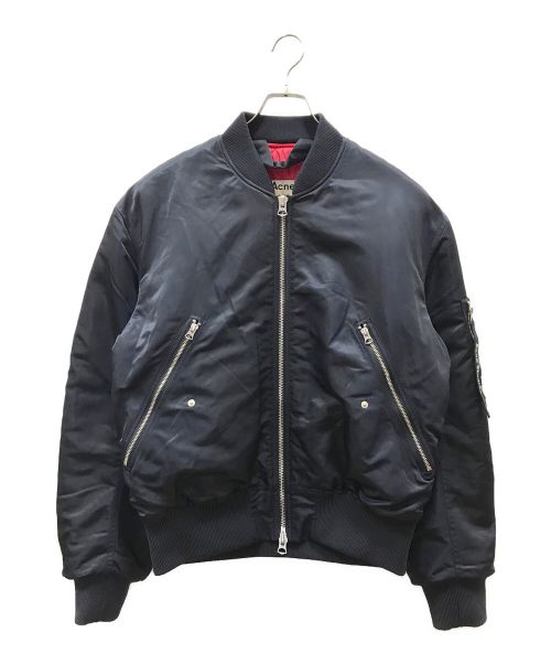 Acne studios（アクネ ストゥディオス）Acne studios (アクネ ストゥディオス) MAKIO MA-1 BOMBER JACKET ネイビー サイズ:48の古着・服飾アイテム