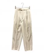 AURALEEオーラリー）の古着「LIGHT WOOL MAX GABARDINE SLACKS」｜アイボリー