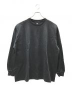 Graphpaperグラフペーパー）の古着「Heavy Weight L/S Oversized Tee」｜ブラック