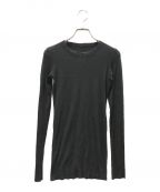 RICK OWENSリックオウエンス）の古着「RIB LONG SLEEVE T-SHIRT」｜ブラック