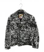 SUPREME×COMME des GARCONS SHIRT×Schottシュプリーム×コムデギャルソンシャツ×ショット）の古着「Painted Perfecto Leather Jacket」｜ブラック