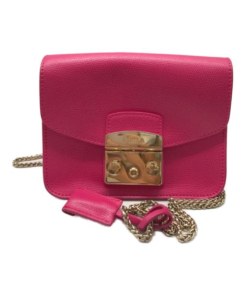 FURLA（フルラ）FURLA (フルラ) メトロポリスショルダーバッグ　214890 ピンクの古着・服飾アイテム