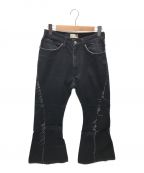 jiedaジエダ）の古着「BOOTS CUT DENIM PANTS　Jie-21W-PT01」｜ブラック