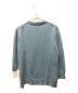 soduk (スドーク) Open Slit Knit Sweater　0420010503 ブルー サイズ:記載無しの為実寸参照：4480円