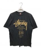 stussyステューシー）の古着「ワールドツアーTシャツ　00s」｜ブラック