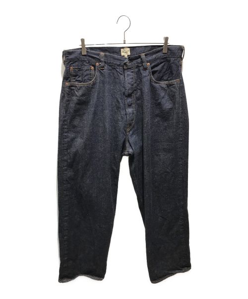 gold（ゴールド）gold (ゴールド) RECYCLED WASTE SUVIN COTTON YARN 11oz. DENIM 5POCKET WIDE PANTS　東洋エンタープライズ　GL42320 インディゴ サイズ:XLの古着・服飾アイテム