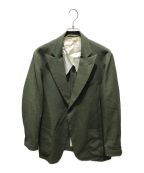 Needlesニードルズ）の古着「Peaked Lapel 1B Jacket - Poly Chambray Cloth　GL066」｜オリーブ