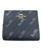 COACHコーチ）の古着「2つ折り財布　C4104」｜ネイビー