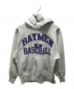 Champion REVERSE WEAVEチャンピオン リバース ウィーブ）の古着「プリントパーカー　90's BAYMEN BASEBALL」｜グレー