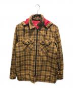 SUPREMEシュプリーム）の古着「Quilted Zip Flannel Shirt　14AW」｜ブラウン