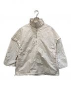 willfullyウィルフリー）の古着「half zip bi color stitch nylon anorak TOPS（ハーフジップビカラーステッチナイロンアノラックトップス）」｜ベージュ