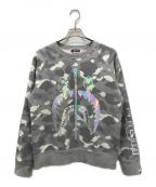 A BATHING APEアベイシングエイプ）の古着「CITY CAMO SHARK CREWNECK」｜グレー