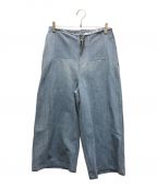 SEEALLシーオール）の古着「reconstructed cropped wide denim」｜ネイビー