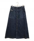 DIESELディーゼル）の古着「DE-ALBUS-L A-LINE LONG SKIRT」｜インディゴ